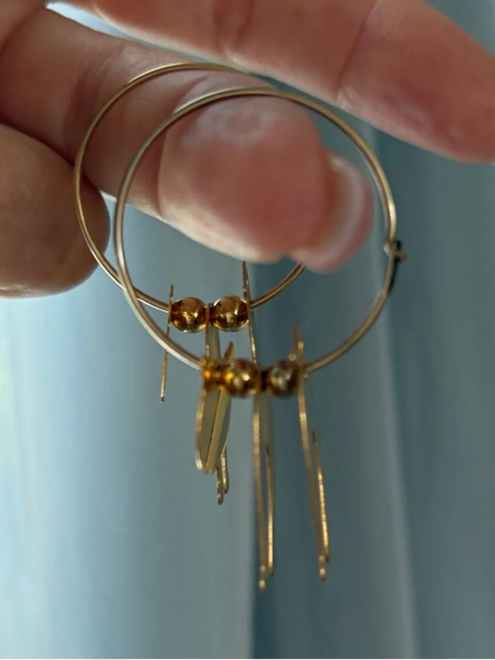 Gold Cat Dangle Earrings - Cute Kitty Charm